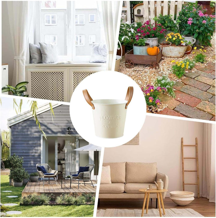 Lisslune | Decorative plant pots with leather handles – flower pots for home and garden