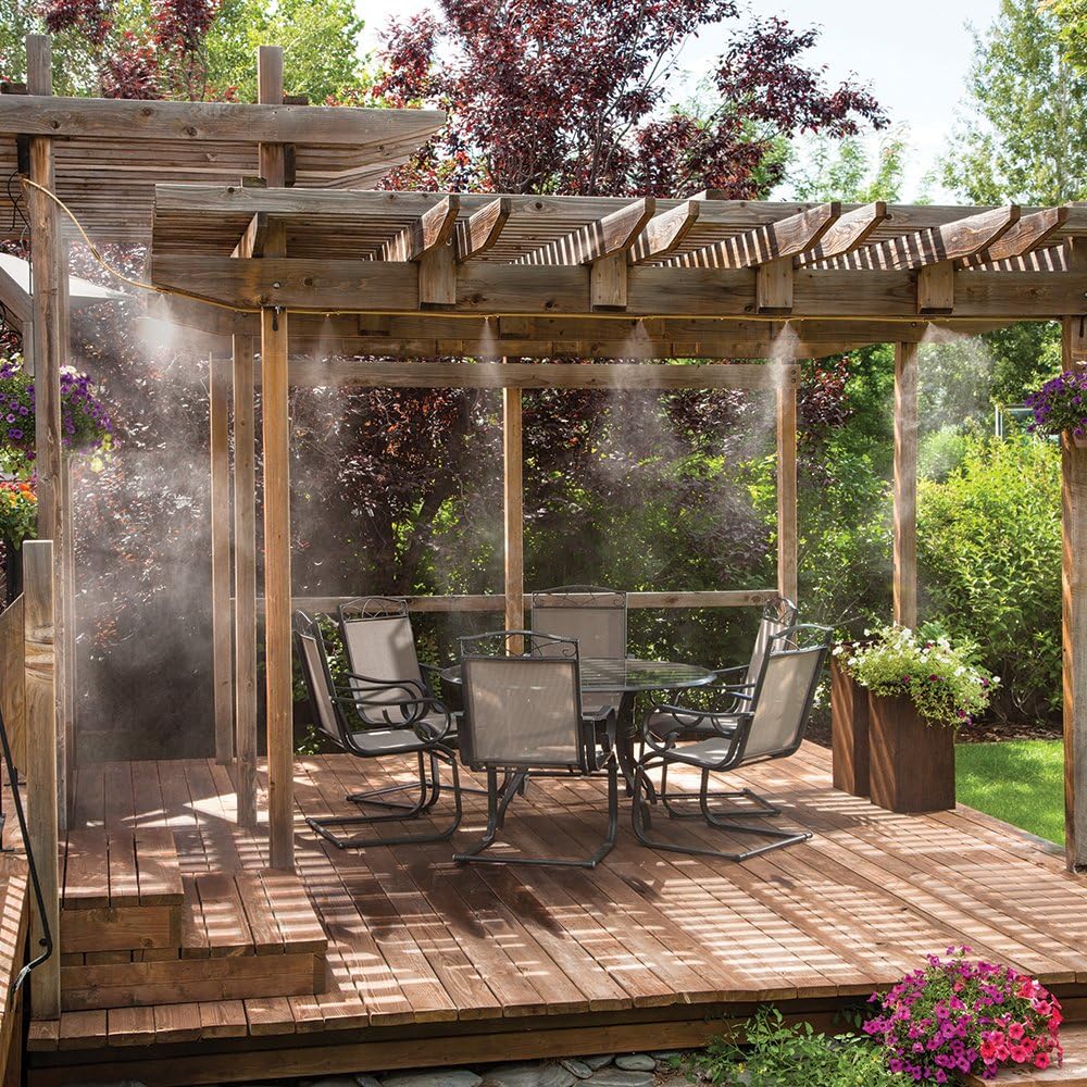Lisslune | Spray irrigation system – Water hose with spray nozzles for refreshing cooling in the garden