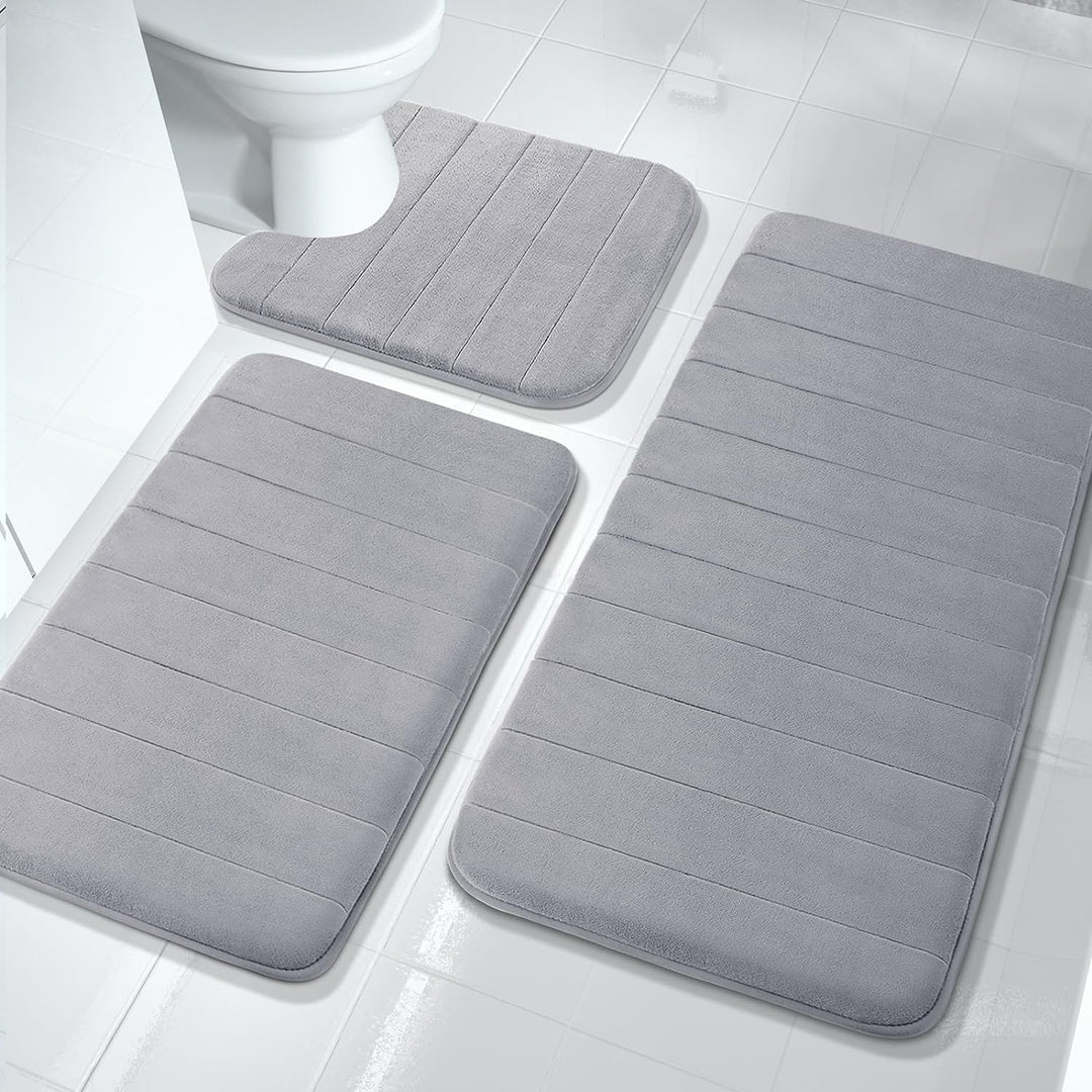 Lisslune | SoftHaven – Luxurious bath rug set made of memory foam with non-slip underside