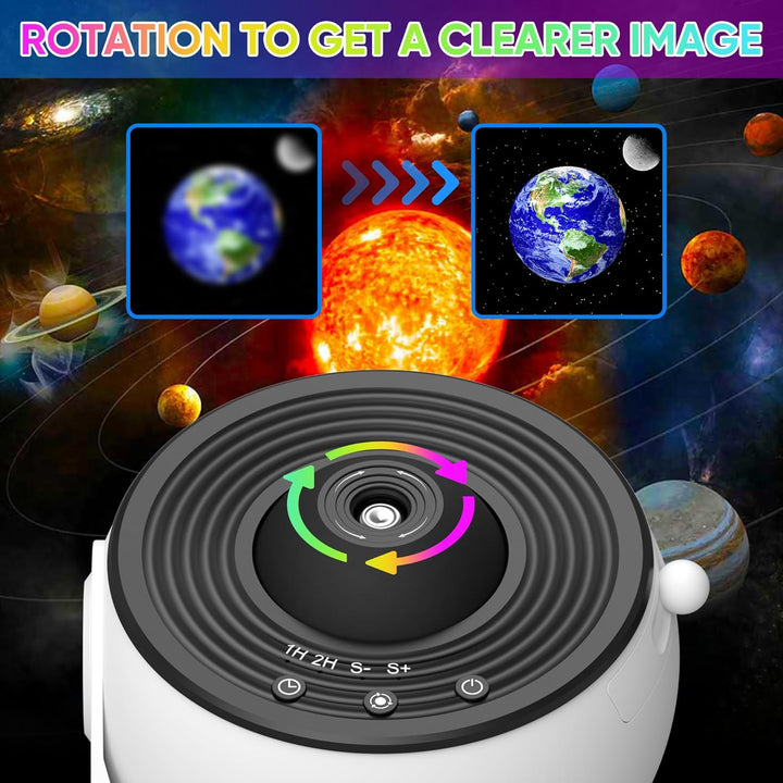 Lisslune | Galaxy Projector with 360° Rotation - Stunning Room-Wide Night Sky View