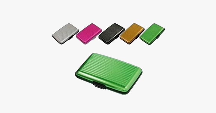 Lisslune | Aluminium Metal Glossy Card Holder - Stylish Travel Wallet - Best Protection Against RFID Scanning