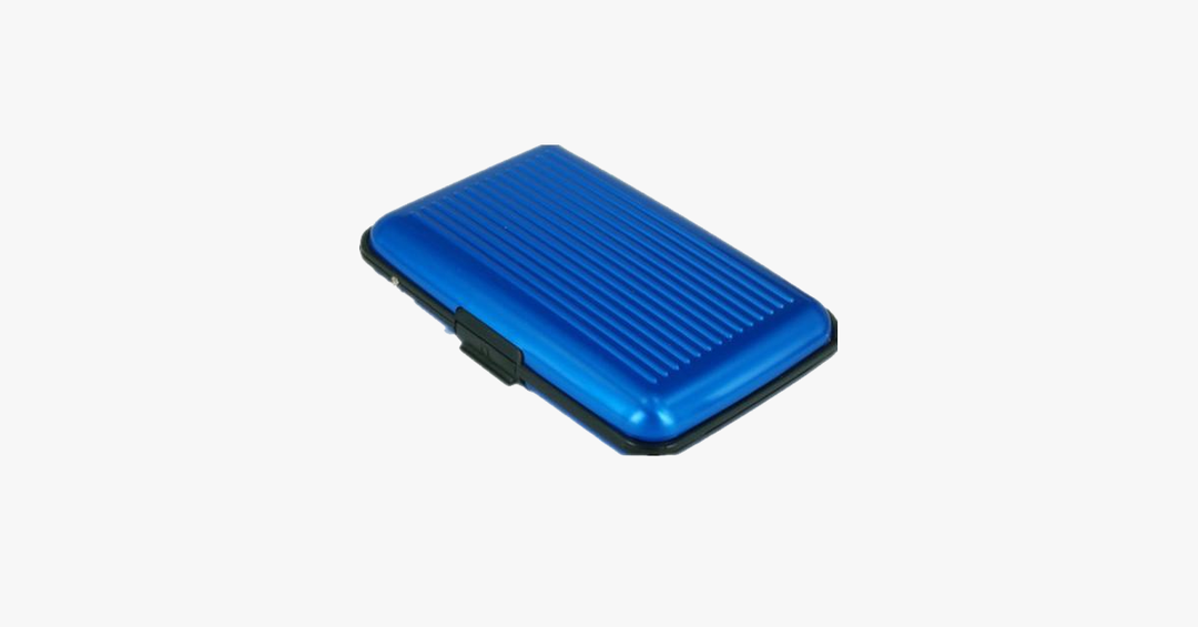 Lisslune | Aluminium Metal Glossy Card Holder - Stylish Travel Wallet - Best Protection Against RFID Scanning