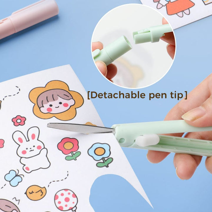 Lisslune | Mini Folding Pen Scissors Graving Knife for Kids