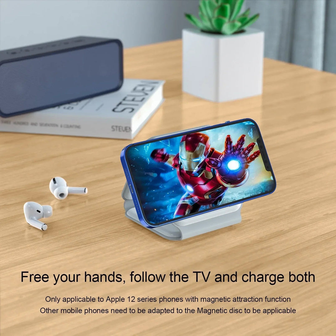 Lisslune | Magnetic foldable wireless charger, compact charging, anytime, anywhere!