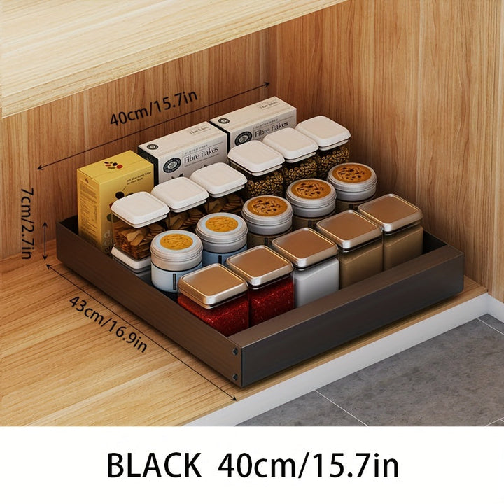 Lisslune | Lina Pull-Out Kitchen Cabinet Organiser – Space-Saving Sliding Pantry Storage Rack