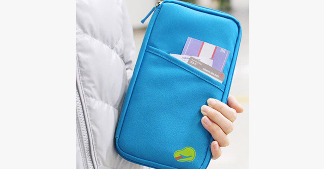 Lisslune | Travel wallet with zipper - Classic design - Multicolor - Separate compartments for business cards