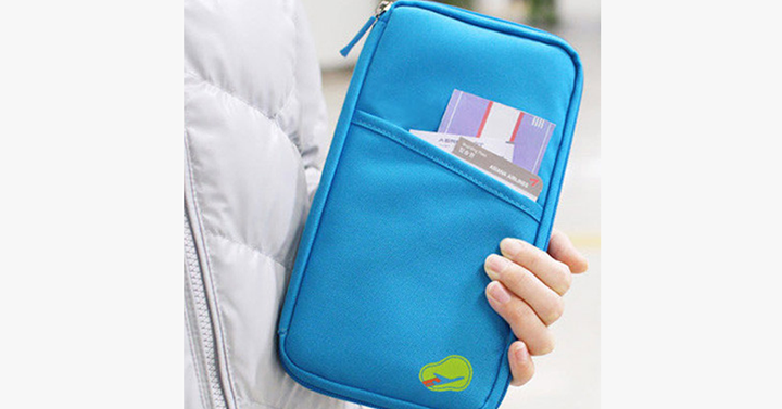 Lisslune | Travel wallet with zipper - Classic design - Multicolor - Separate compartments for business cards
