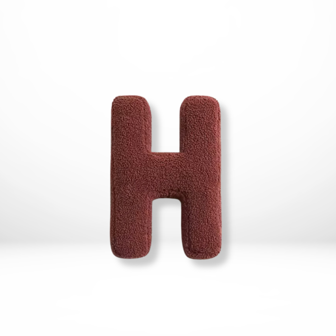 Lisslune | Alphabet Cushion Velura – Soft Velvet Decorative Cushion in Every Letter of the Alphabet