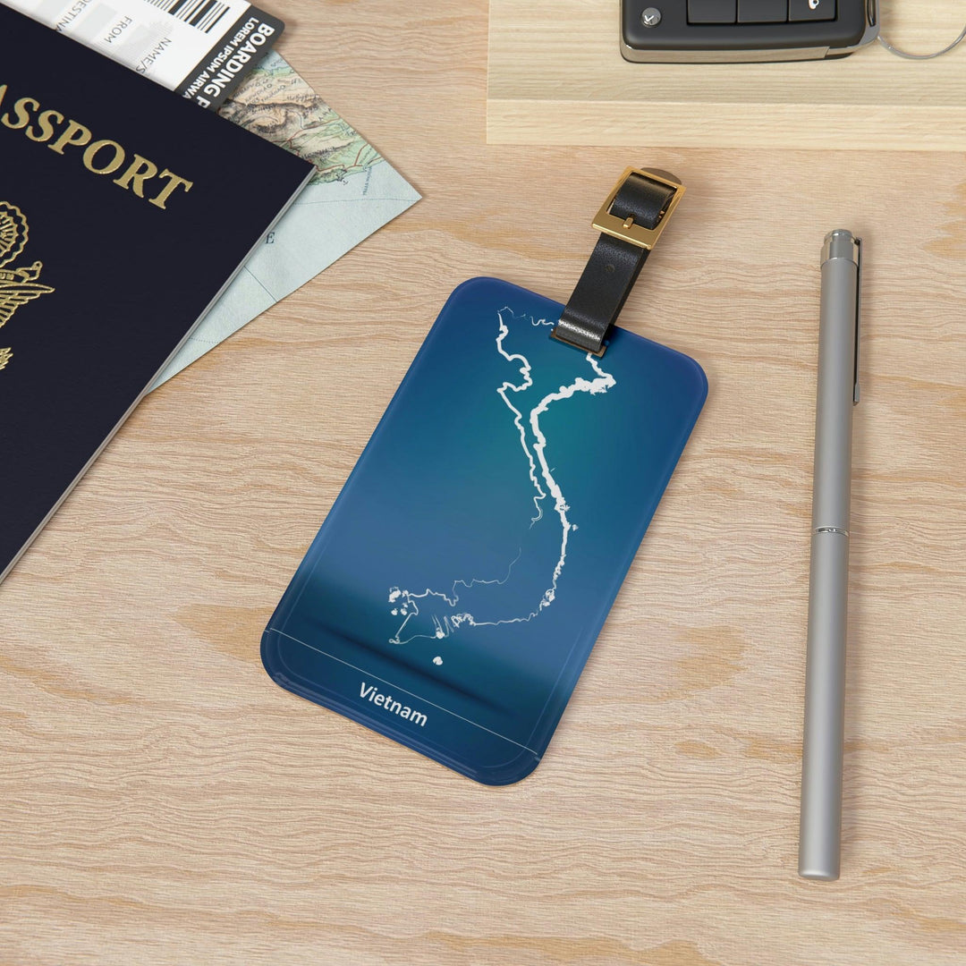 Lisslune | Stylish Acrylic Luggage Tag Set with Custom Leather Strap for Travel Enthusiasts
