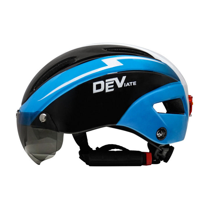 Lisslune | Bicycle Helmet Rider Helmet Sporty Helmet Glasses Rider Helmet Safety Light