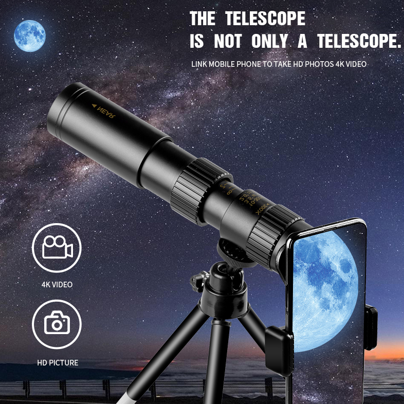 Lisslune | 4K 10-300X40mm Super Telephoto Zoom Monocular Telescope