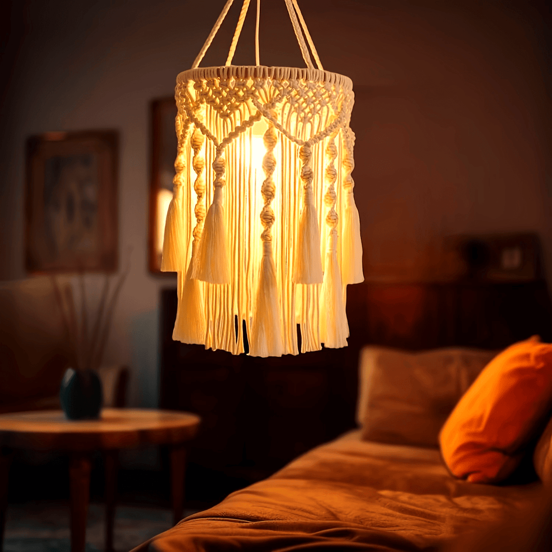Lisslune | BohoGlow - Handwoven Macrame Pendant Light