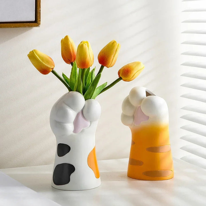 Lisslune | WhiskerWonders - Cat Paw Vase for quirky home decor