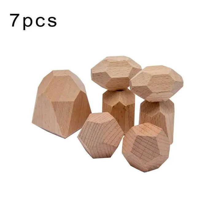 Lisslune | Colorful Wooden Building Blocks Set for Creative Learning and Logical Development
