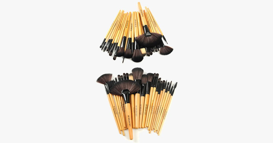 Lisslune | Deluxe Brush Set 24-Piece with Wooden Handle