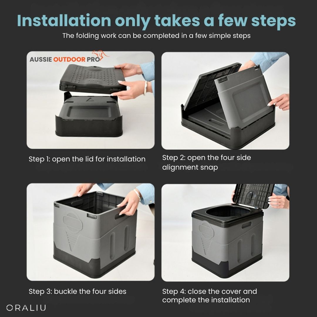 Lisslune | Portable Folding Toilet – Ideal for Camping, Festivals & Travel