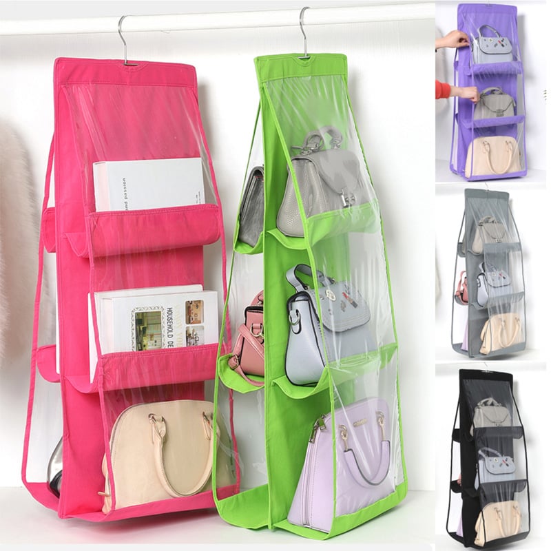 Lisslune | Hanging Handbag Organizer – Double-sided Design with 6 Compartments