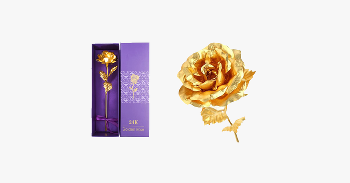Lisslune | 24K gold-plated real rose with gift box