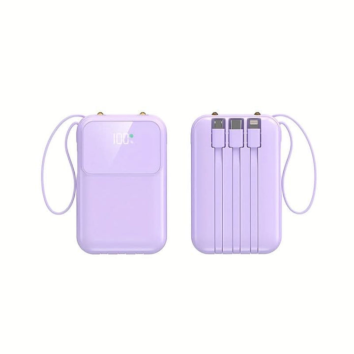 Lisslune | 10000mAh Portable Power Bank with Cables
