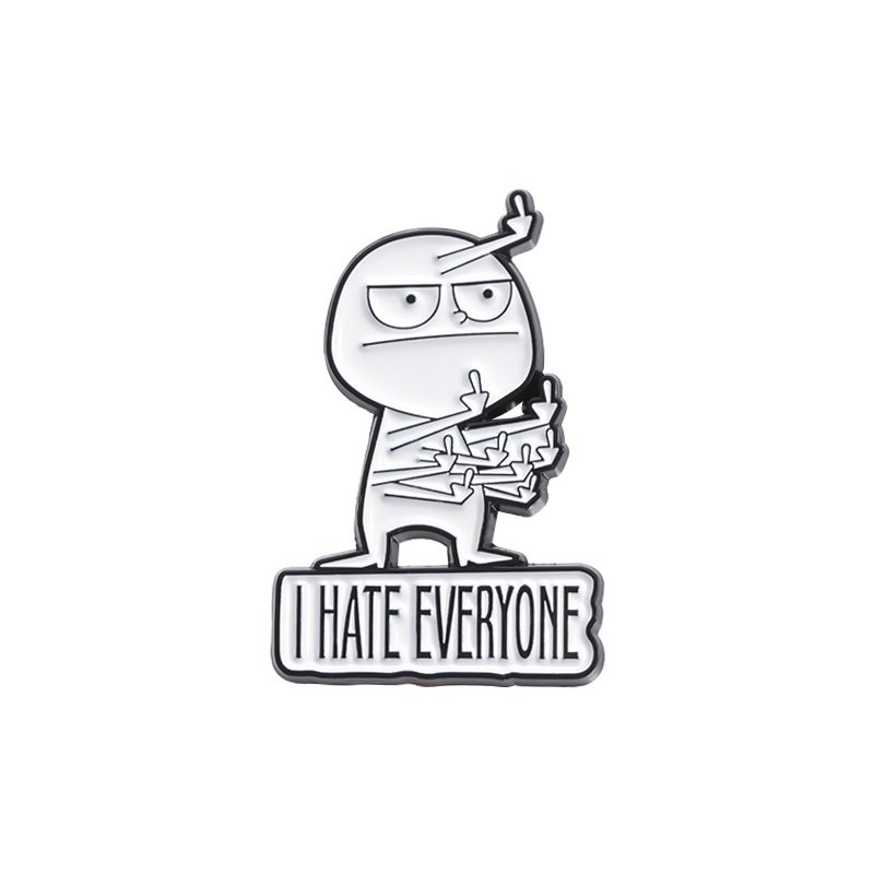 Lisslune | I HATE ALL funny brooch