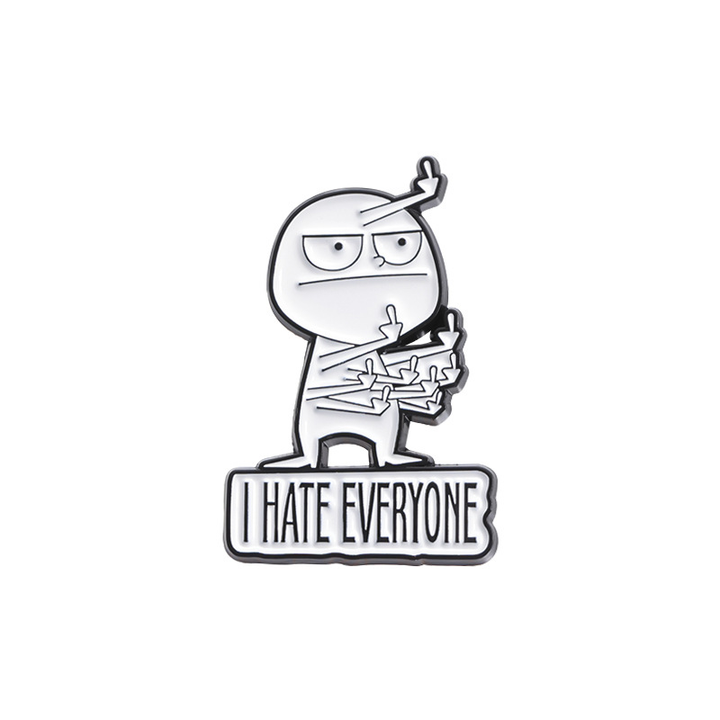 Lisslune | I HATE ALL funny brooch