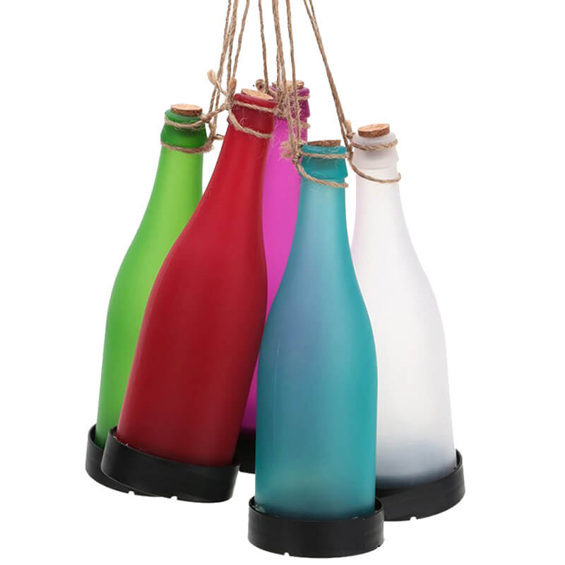 Lisslune | 5 Piece Solar Wine Bottle Light Outdoor Decoration Plastic LED Hanging Light