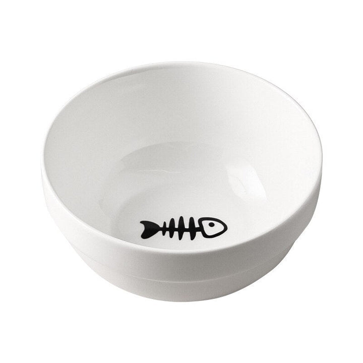 Lisslune | Low-threshold ceramic cat food bowl with stand