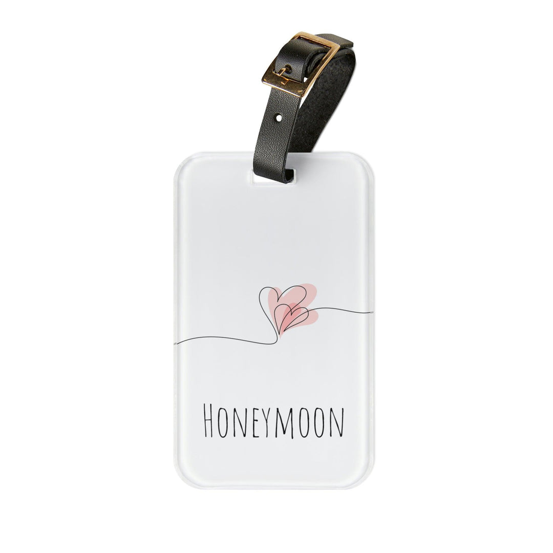 Lisslune | Chic Winter Travel Acrylic Luggage Tag with Leather Pendant for Fashion-Conscious Adventurers