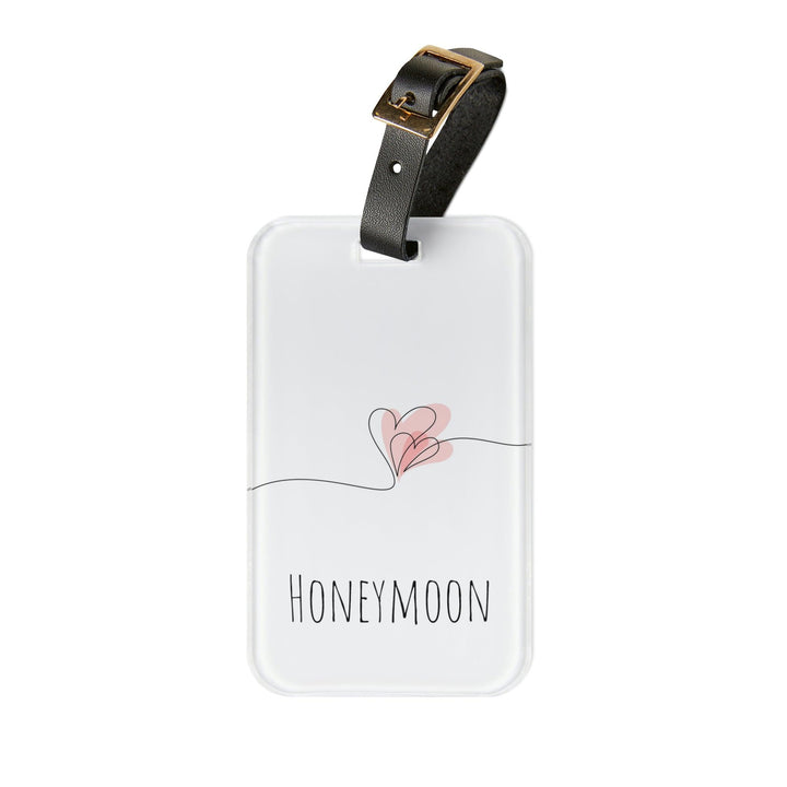 Lisslune | Chic Winter Travel Acrylic Luggage Tag with Leather Pendant for Fashion-Conscious Adventurers