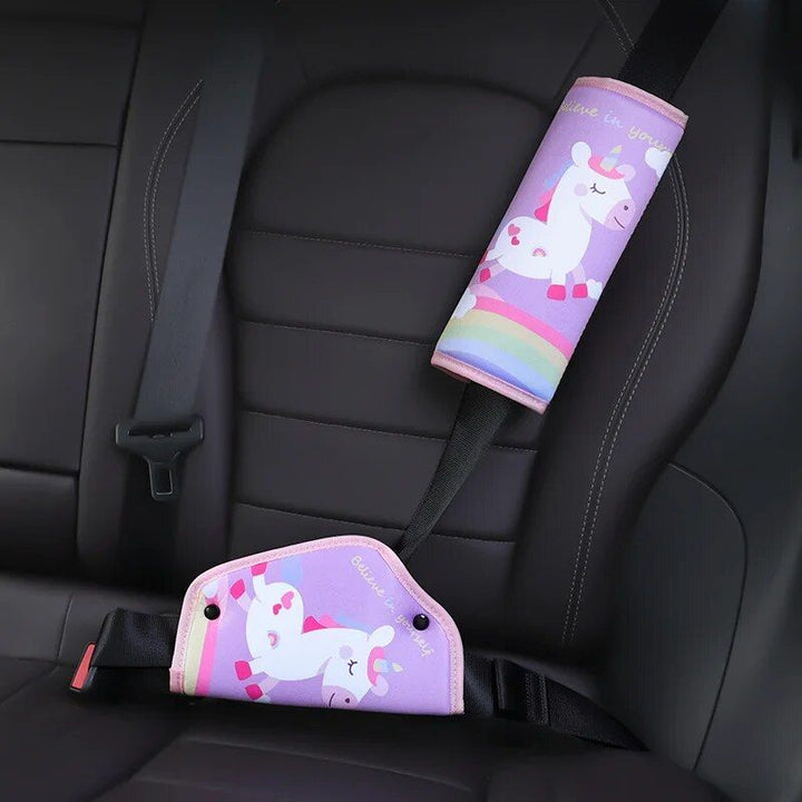 Lisslune | Kids comfort car seat belt support with cartoon design