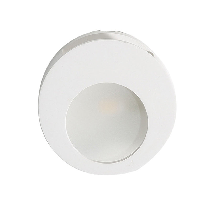 Lisslune | Gypsum Round Wall Sconces Lamp Modern 1 Light LED Wall Lighting in White for Living Room