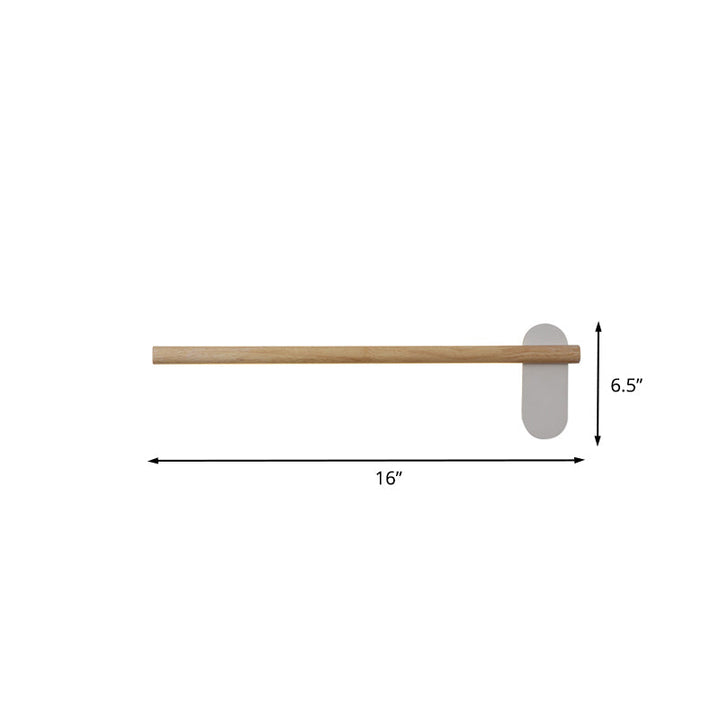 Skørter | Wooden Slim Linear Vanity Light Fixture Minimalism 16"/19.5"/23.5" Long LED Beige Wall Lamp for Bathroom