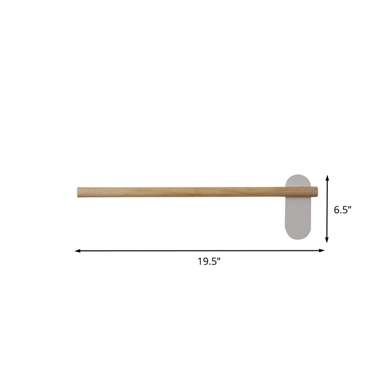 Skørter | Wooden Slim Linear Vanity Light Fixture Minimalism 16"/19.5"/23.5" Long LED Beige Wall Lamp for Bathroom