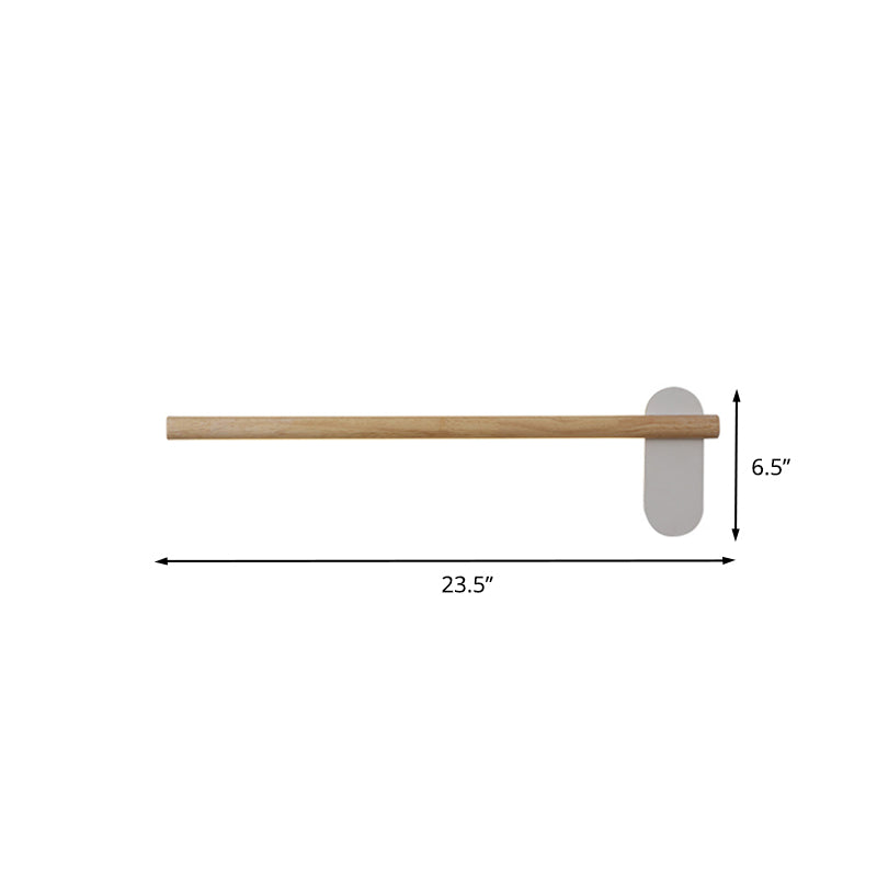 Skørter | Wooden Slim Linear Vanity Light Fixture Minimalism 16"/19.5"/23.5" Long LED Beige Wall Lamp for Bathroom