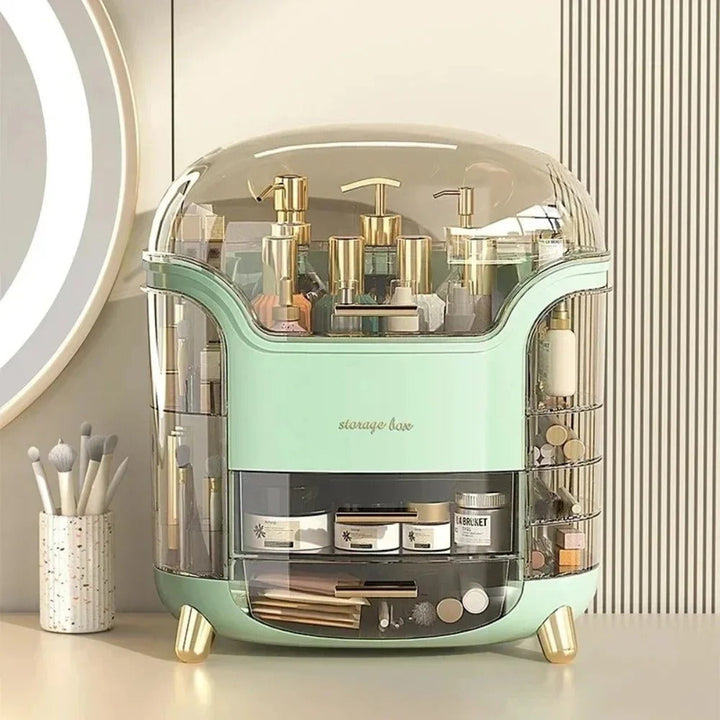Lisslune | Luxury Transparent Makeup Organizer with Sliding Doors and Drawers