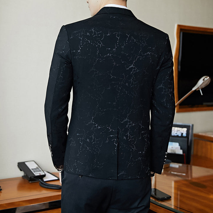 Men's elegant blazer with marbled design Lisslune
