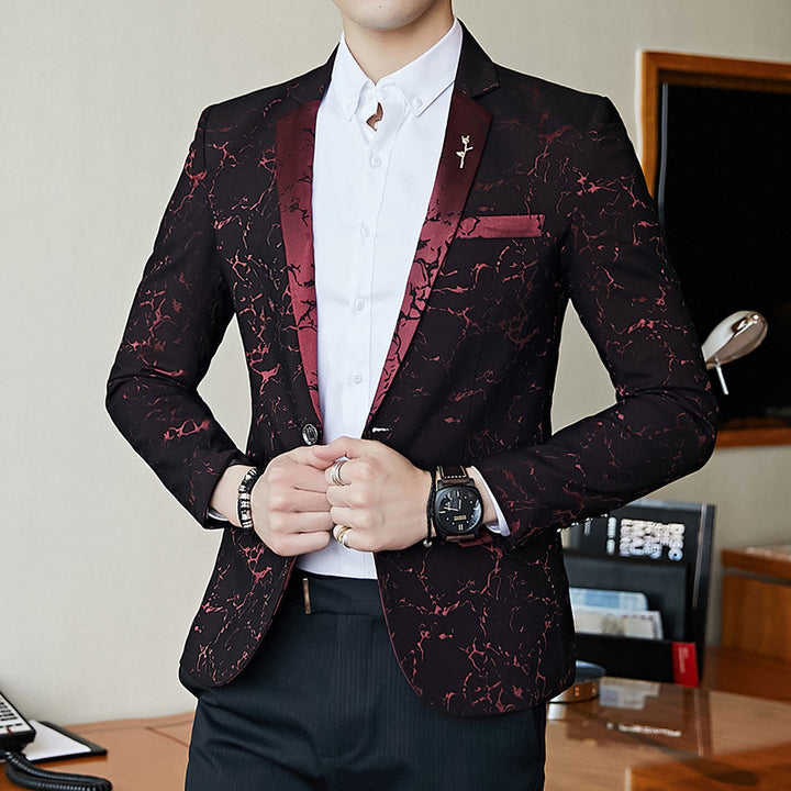 Men's elegant blazer with marbled design Lisslune