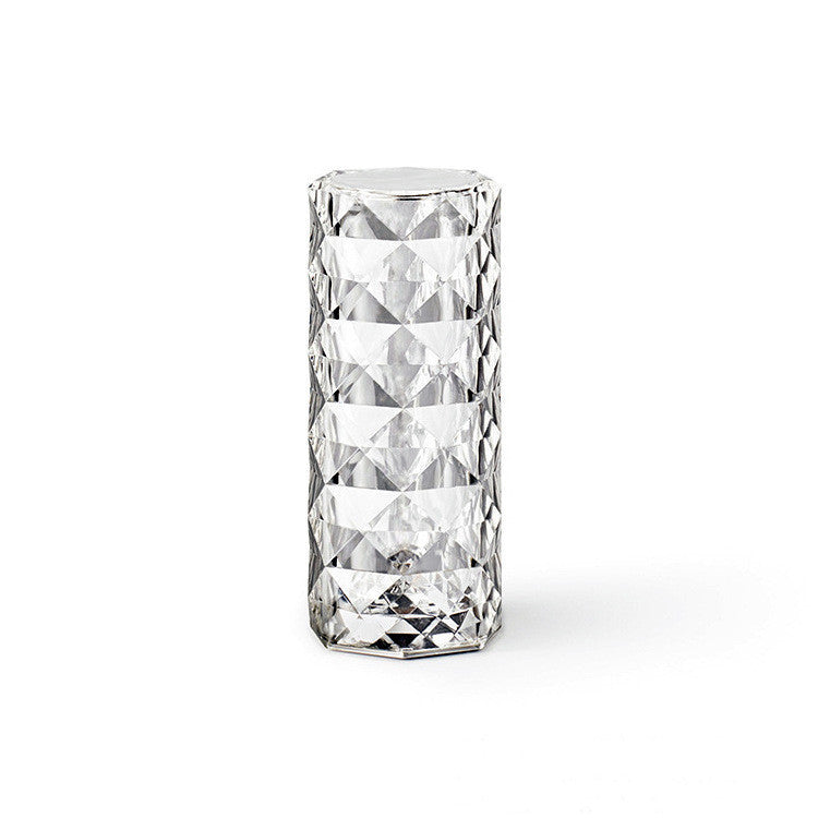 Lisslune | Nordic Crystal Lamp USB Table Lamps Bedroom Touch Dimming Atmosphere Diamond Night Light Rose Projector Lamp Decor