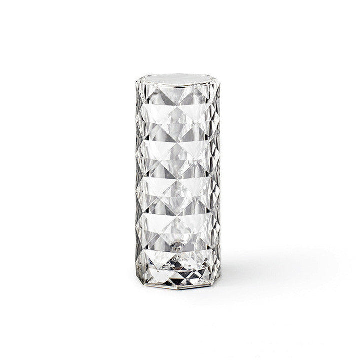 Lisslune | Nordic Crystal Lamp USB Table Lamps Bedroom Touch Dimming Atmosphere Diamond Night Light Rose Projector Lamp Decor