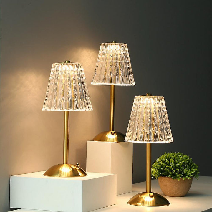 Lisslune | – Gold crystal table lamp