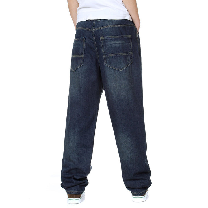 Men's Loose Fit Denim Pants in Casual Cut Lisslune