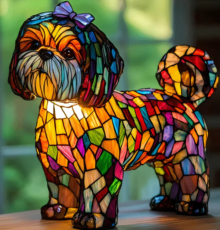 Lisslune | GlowPaw Dog Tribute Lamp – Handmade Acrylic Night Light for Dog Lovers (USB Powered)