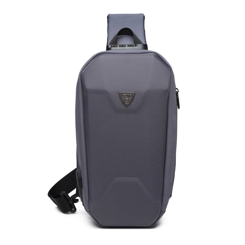 Lisslune | Hard Shell Sling Bag with Lock, USB Port, Waterproof Material, Anti-theft Zips
