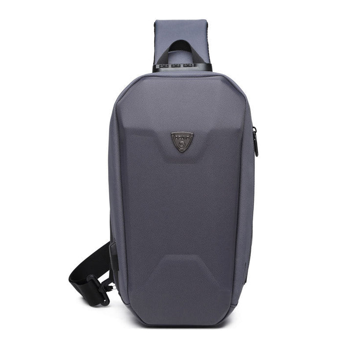 Lisslune | Hard Shell Sling Bag with Lock, USB Port, Waterproof Material, Anti-theft Zips