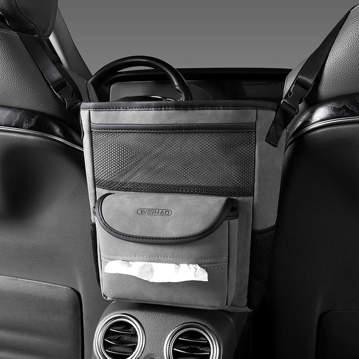 Lisslune | Car Seat Gap Synthetic Fur Storage Hanging Bag Mesh Organizer