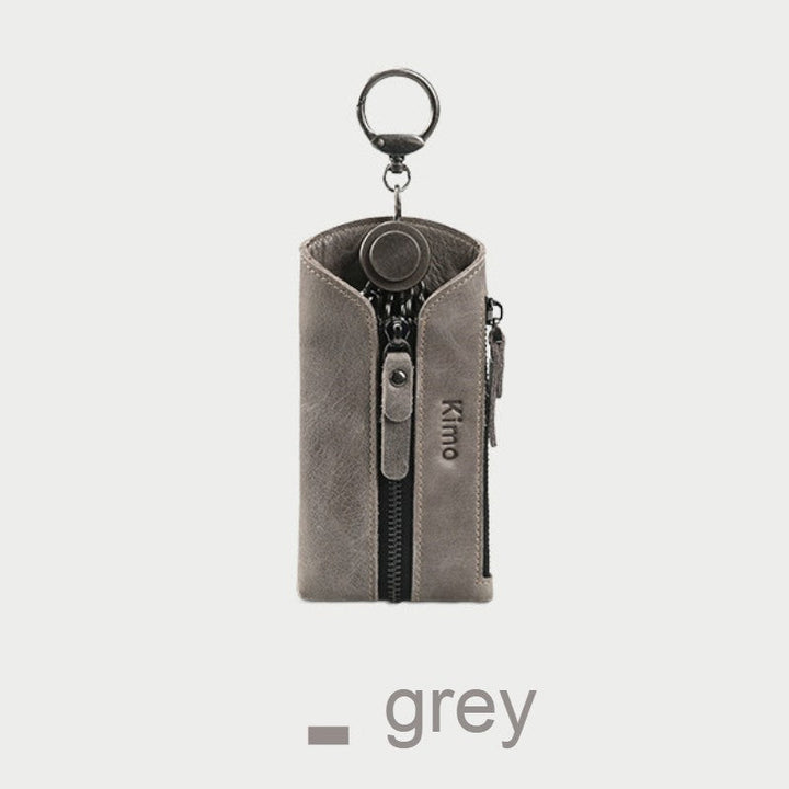 Lisslune | 7-in-1 Portable Leather Key Case with Zipper Coin Purse, for Men & Women