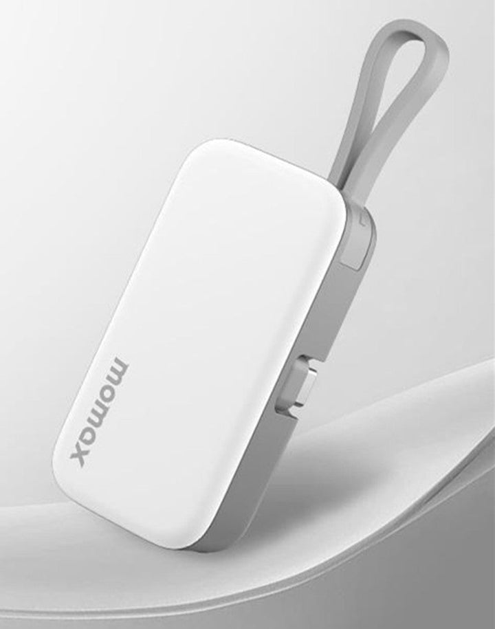 Lisslune | 5000mAh Mini Capsule Portable Power Bank With Built-in Fast Charging Cable