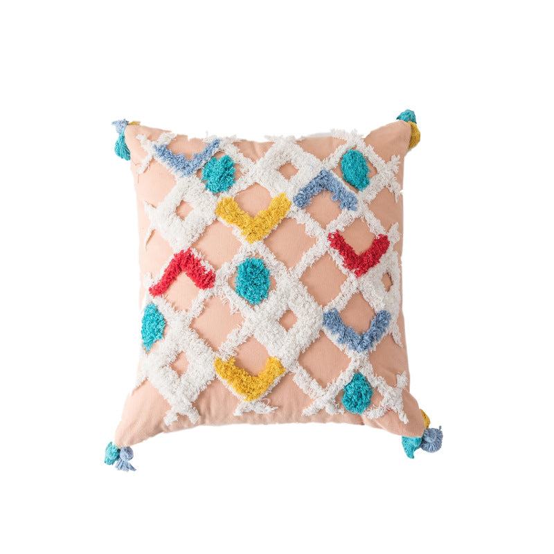 Rynx Bohemian Geometry Tufted Pillow