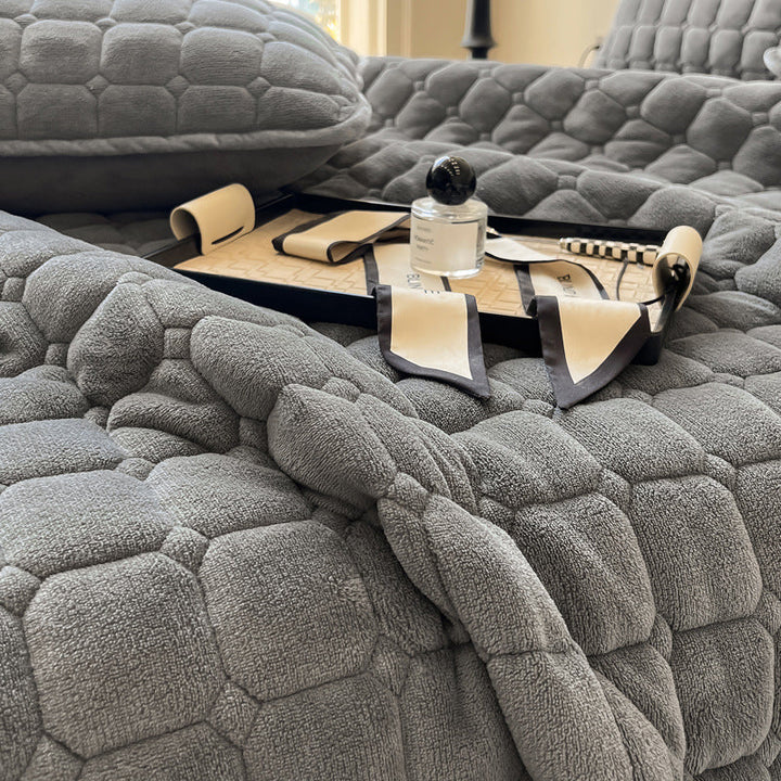Lisslune | Modern Soft Throw Blanket with Square Texture – Stylish Fluffy Bed & Sofa Cover