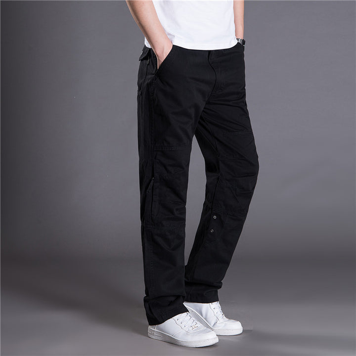 Men's cargo pants with adjustable waistband and multifunctional pockets Lisslune